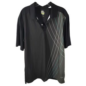 Callaway Mens XL Performance Golf Polo Shirt Black Short Sleeve